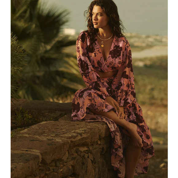 Significant Other Aisha Long-Sleeve Crop Top - New Size 8 - Picture 2 of 6